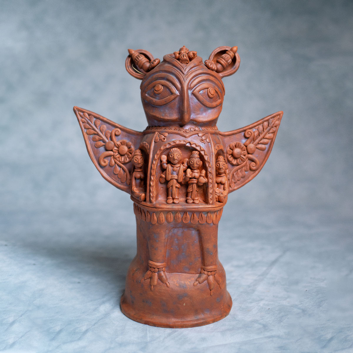 Terracotta Handcrafted Owl (Pecha)