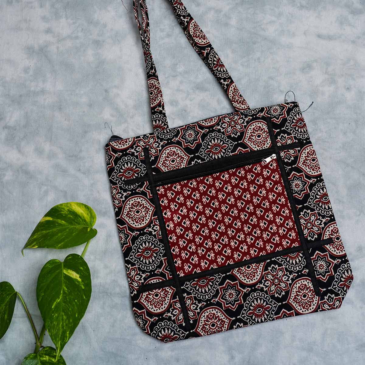 Ajrakh Printed Tote Bag