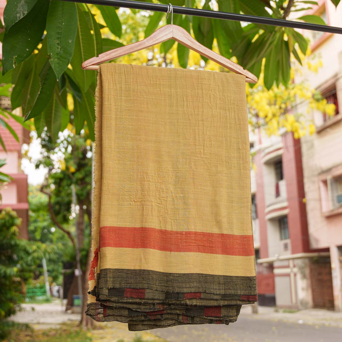 Natural Dye Yellow Saree- ন্যাচারাল ডাই 