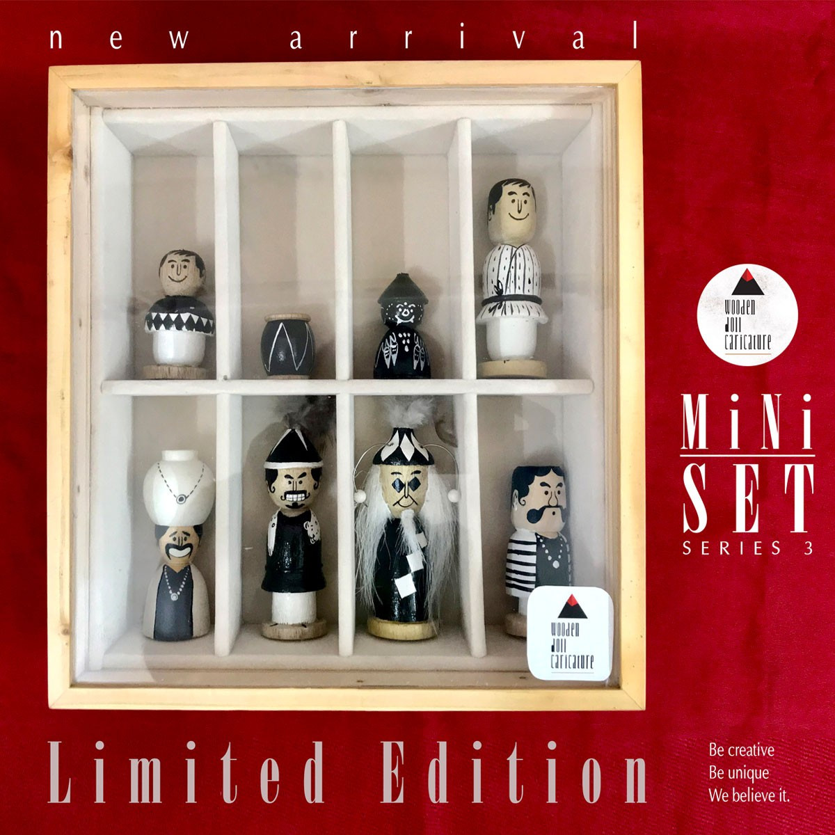 Mini Set (Set of 8 wooden figures inspired from the stories of Satyajit Ray)