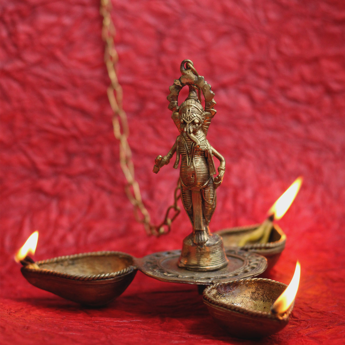 Dokra Shri Ganesh Hanging Diya