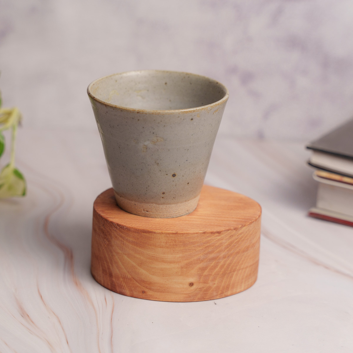 White Conical Mug with Base