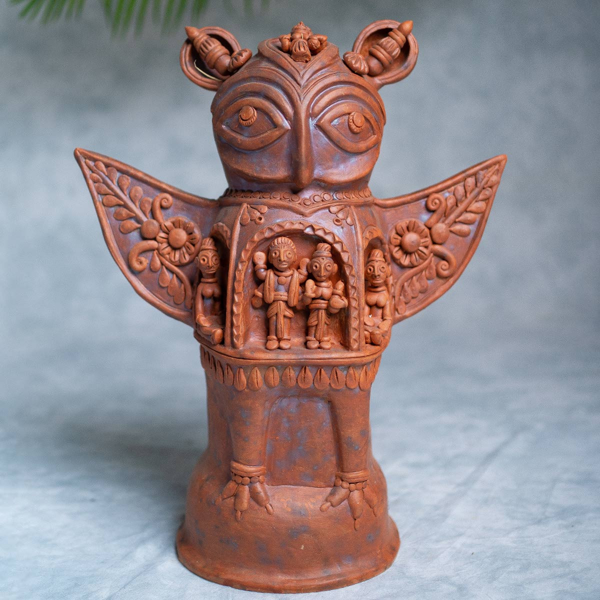 Terracotta Handcrafted Owl (Pecha)