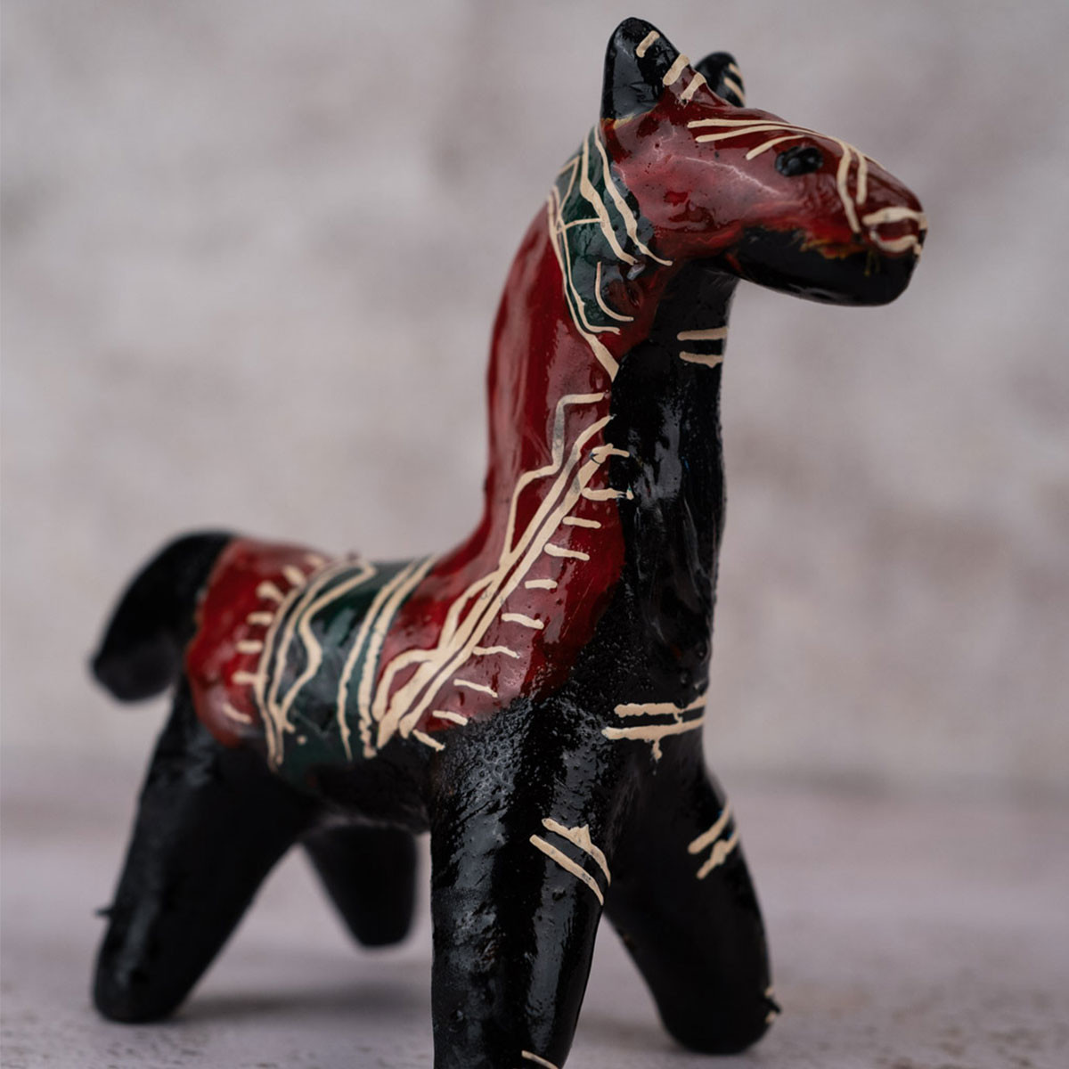 Galar Putul / Shellac Dolls- Elephant and Horse Set