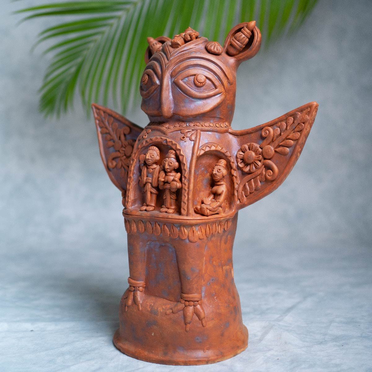 Terracotta Handcrafted Owl (Pecha)