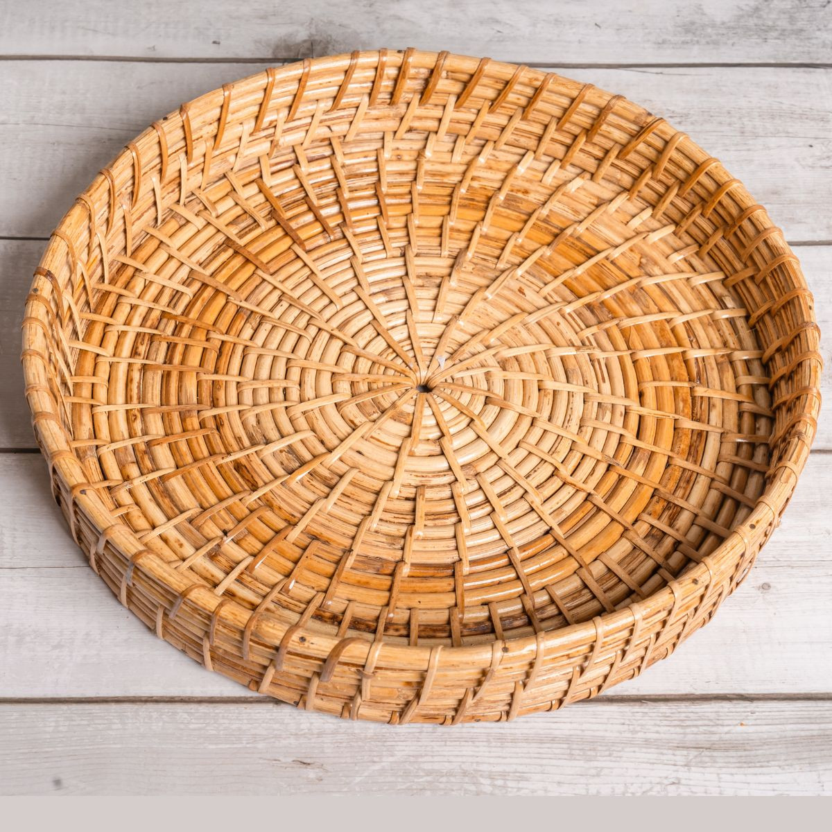 Cane Round Tray