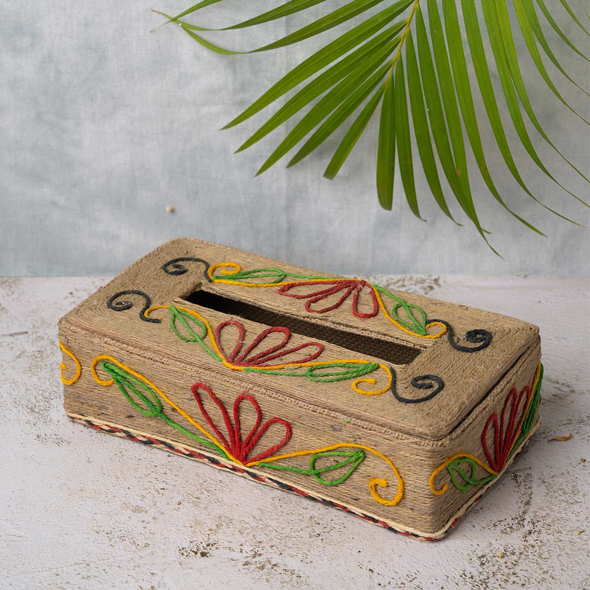 Handcrafted Jute Tissue box
